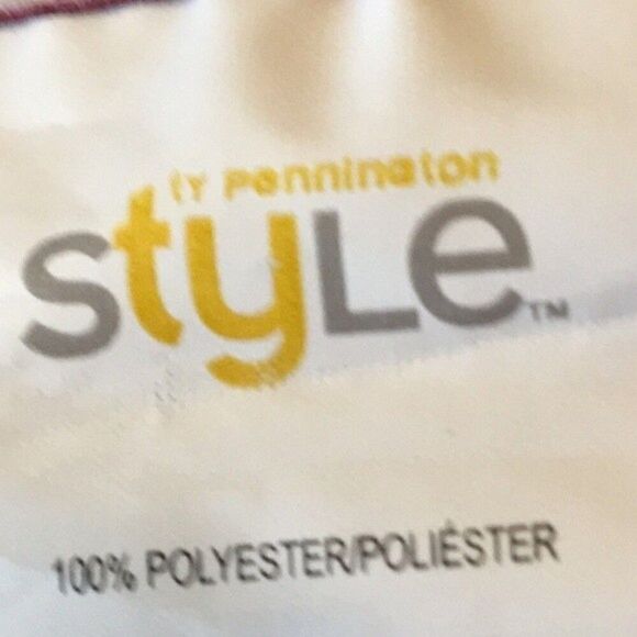 shower curtain one striped print burgundy tan mix colors bathroom ty Pennington - Picture 9 of 16